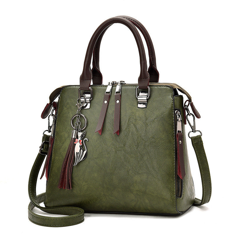 Bolso tote vintage verde