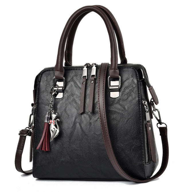 Bolso tote vintage negro