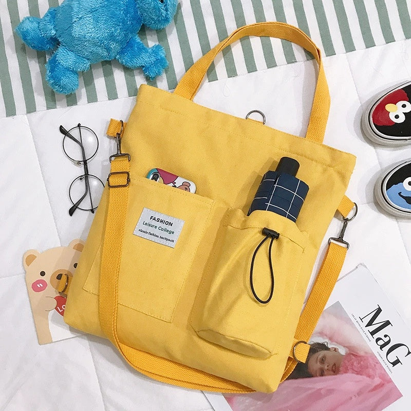 Mochila-bolso amarilla